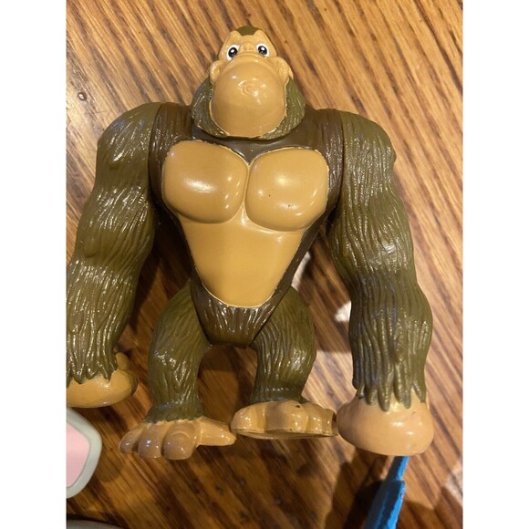 Rainforest Cafe Posable Animal Toy Figures Lot of 8 Gorilla Monkeys Parrot frog - Picture 9 of 13